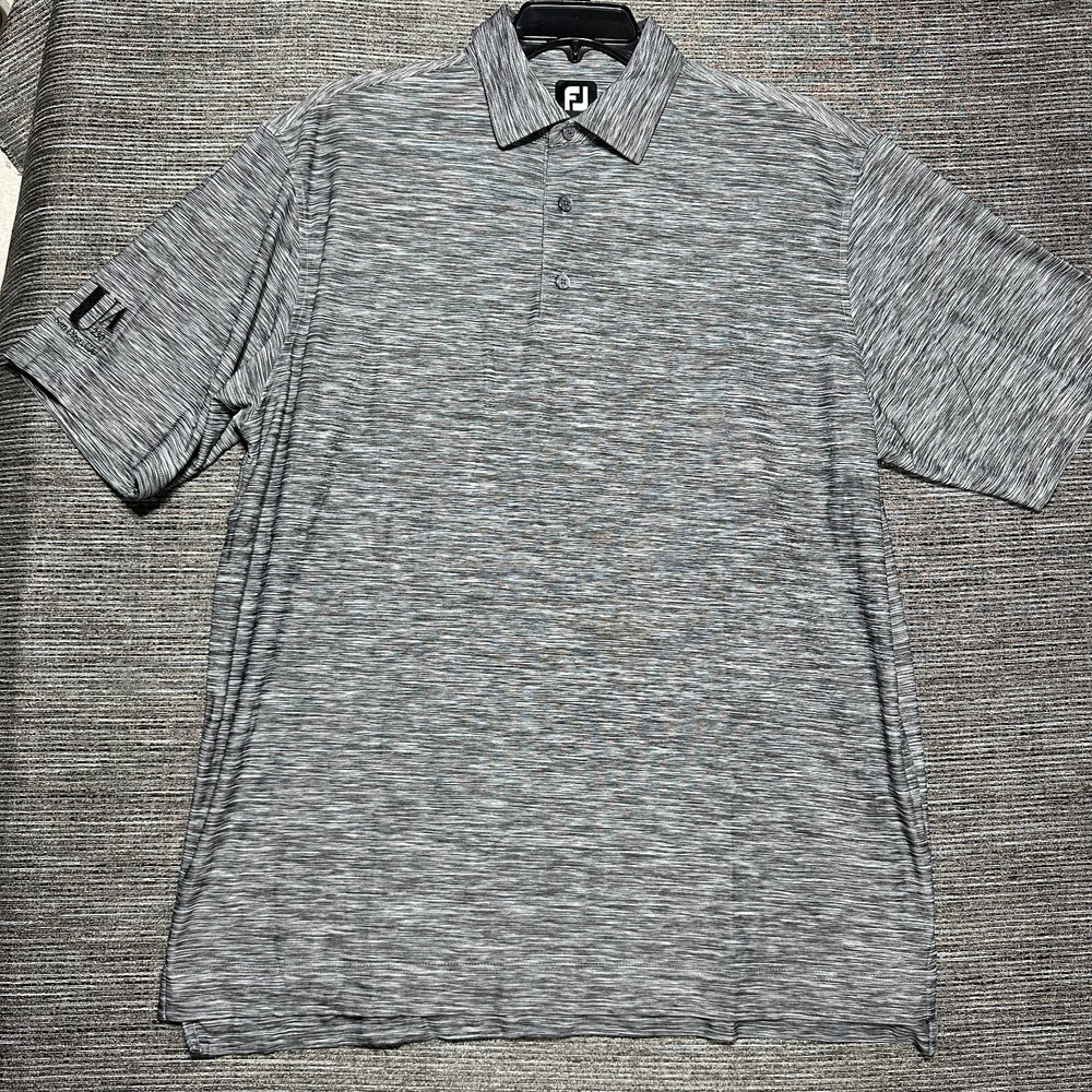 Foot Joy Polo Shirt Men's XL Gray Heather Short Sleeve Golf